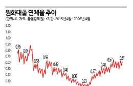 4월 은행 대출 연체율 0.61%…중소기업 부실에 한 달 만에 반등
