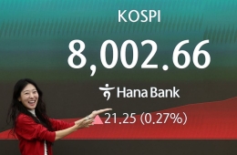 코스피 급반등…8000선 넘겨 매수 사이드카