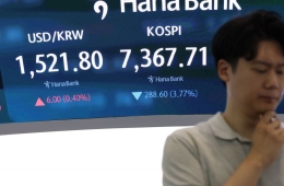 '검은 수요일' 코스피 5.4% 급락…코스닥도 5%대↓