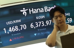 코스피, 낙폭 8%대로 확대…서킷브레이커 발동