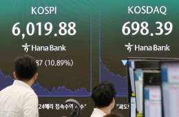 '股市暴跌' 韩国综指下跌10.8%·韩国创业板指数下跌7.7%↓