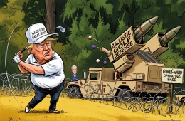 Despite Assassination Threats, "Golf Must Go On"... Stinger Missile Deployed Beside Trump