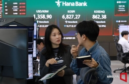 KOSPI Closes at 6,971.35, Up 133.31 Points (1.95%↑)