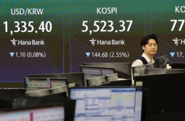 코스피, 34.44P 내린 5733.57 출발(0.60%↓)