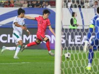 홍명보호, 이라크전 전반 1-0 리드…오세훈 데뷔골