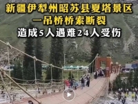 中 유명 관광지서 출렁다리 끊어져 20여명 추락…5명 사망