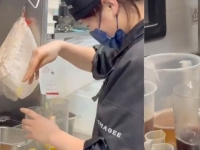 "컵에 맨손 넣고 휘휘"…中 음료 프랜차이즈 위생 논란