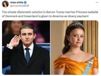 "트럼프 막내아들·덴마크 공주 결혼하면 만사형통" 그린란드 해법 화제