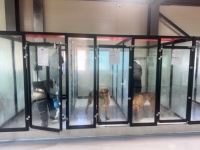 문 앞에서 머뭇거리더니 