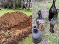 골프장에 생긴 싱크홀 밑에서 '우르르'…수백 개 와인병 발견
