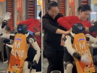 "전원 버튼 어딨어"…美 훠궈 식당서 로봇 난동에 직원들 '진땀'