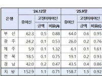 지방은행 부실채권비율, 7년 만에 1% 돌파…건전성 '빨간불'