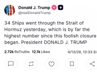 트럼프 "어제 34척 호르무즈 해협 통과…이란 간절히 합의 원해"