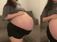 "다섯쌍둥이 아니라고? 남편이 사과해야" 조회수 2200만 폭발한 임신부의 거대한 배 화제