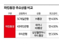 고금리 시대 자금 어디에 묶어둘까…파킹통장도 연 4% 시대