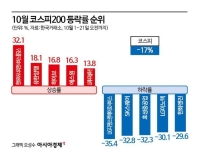 코스피 17% 빠질 때 32% 뛰기도…10월 급락장속 빛난 회사들