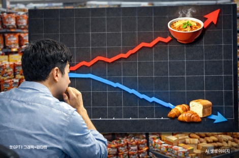 식용유 때리니 '기름기 빠진 라면'… 빵값 떨어지는 동안 7% 치솟자, 정부 또 나섰다