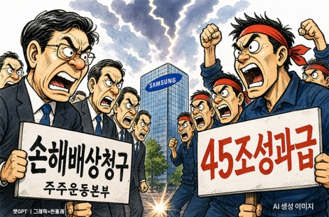 "45조 성과급은 자해행위 강력한 법적 대응" 삼성전자 주주단체, 노조 파업 강력 경고
