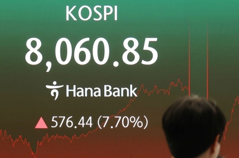"하루 사이 잔고 이렇게 다를 수가" 韓증시 급등…코스피, 8% 뛰며 8000선 회복