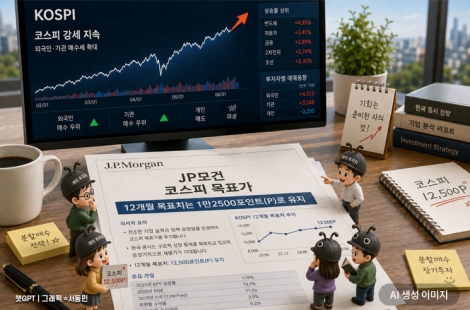 잔뜩 물린 개미들 '번쩍'…"레버리지 청산 막바지, 코스피 1만2500 목표" JP모건 진단