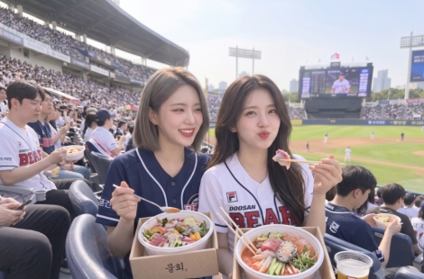"야구장 '치맥 국룰' 뒤집어졌다" 기름진 음식 대신 깔끔하게 즐긴다는 新먹거리