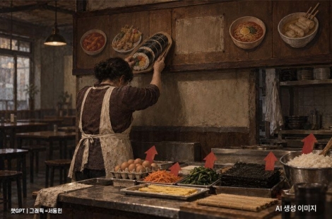 "팔아봤자 남는 것도 없어요"…메뉴판에서 자취 감추는 김밥