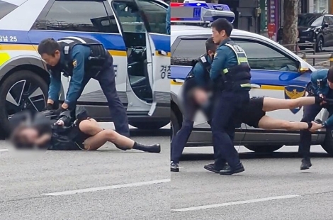 "저 여자 왜 저래?" 오열하고 드러눕고…강남대로 한복판에서 벌어진 소동 