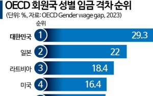 한국, 성별 임금 격차 OECD 1위…"공시 의무화" 목소리도
