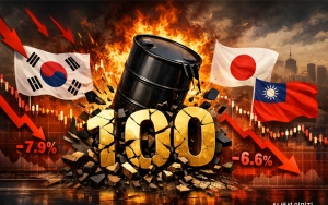  유가 100달러 충격…코스피 -7.9%·닛케이 -6.6%