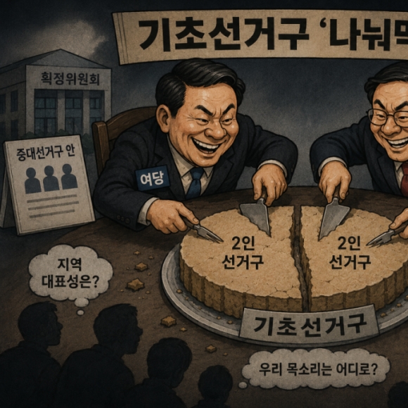기초의회 2인 선거구 여전히 '절반'…이번에도 나눠먹기