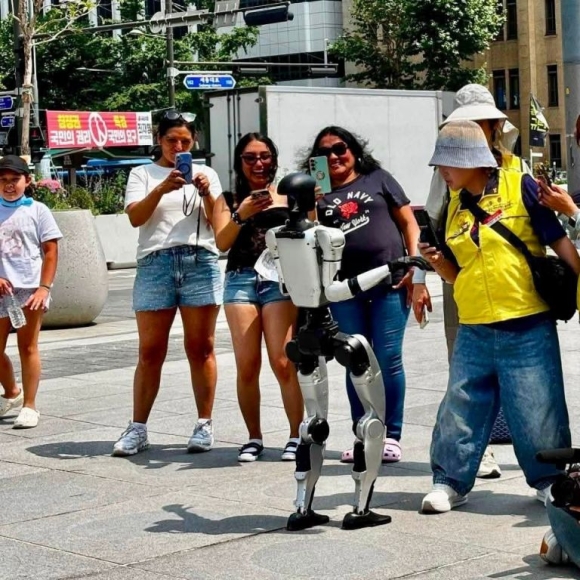 폭염에 쓰러진 로봇 쓰담쓰담, 절망 속에 피어난 인류애