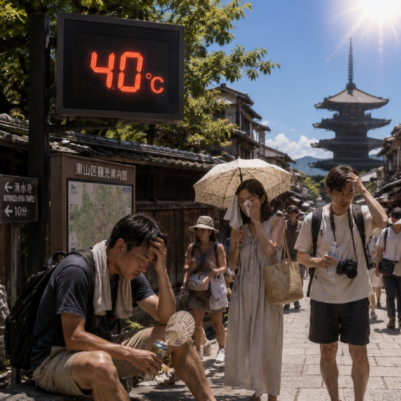 40도 폭염에 픽픽 쓰러진다…日 여행 가기 무섭네