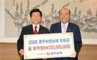 광주은행, 광주비엔날레 후원금 2억원 기탁