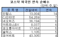 외국인, CJ인터넷 7일연속 순매수