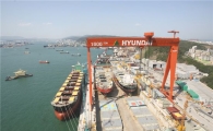 현대重, 누적 상선 건조 1억 GT돌파 눈앞