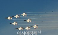 [포토] '공군60주년 축하 비행하는 블랙이글팀~'