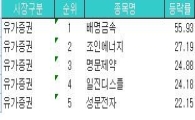 [주간상승률]'티타늄 생산'기대 배명금속 코스피 No.1
