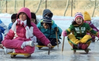[포토] 즐거운 얼음 썰매!