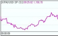 원·달러 갭업..1160원 테스트