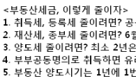 복잡한 부동산세금, 이렇게 줄이자