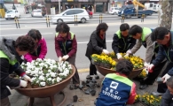 서오릉로 가로변 봄꽃 화단 조성