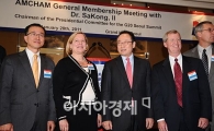 [포토] AMCHAM 회장단 만나는 사공일 무역협회장
