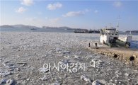 [포토] 인천항 얼음덩어리 '장난이 아니네'