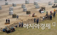 [포토]푸른 잔디 깔리는 '서울광장'