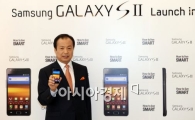 [포토]갤럭시S 2 들어보이는 신종균 사장