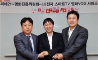 [포토]LG전자-씨네21-영진위, 스마트TV용 VOD서비스 협약