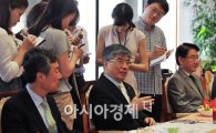 [포토] 경제현황에 대해 의견 나누는 김중수 총재