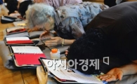 [포토]학업성취 불공 드리는 학부모들