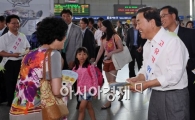 [포토]에너지 절약 캠페인 펼치는 이재오 장관
