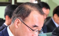 [포토] 진땀나는 박재완 장관